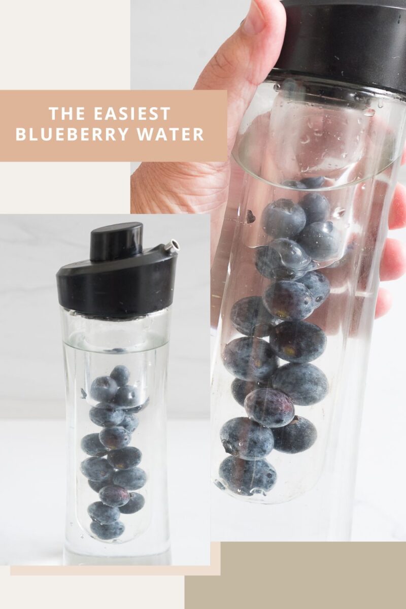 Blueberries in water