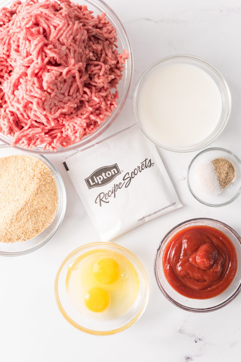 Traditional Meatloaf recipe made with Lipton Soup