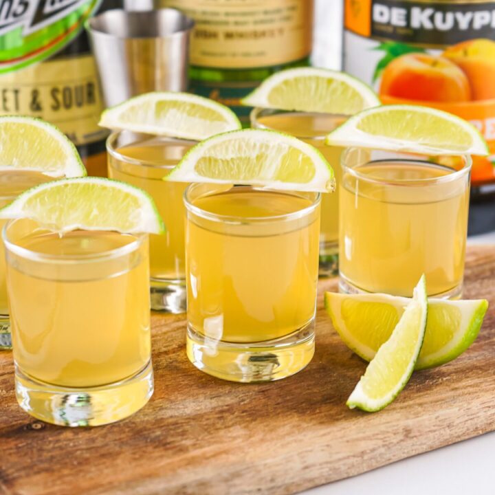 Green Tea Shots made with Jameson Whiskey